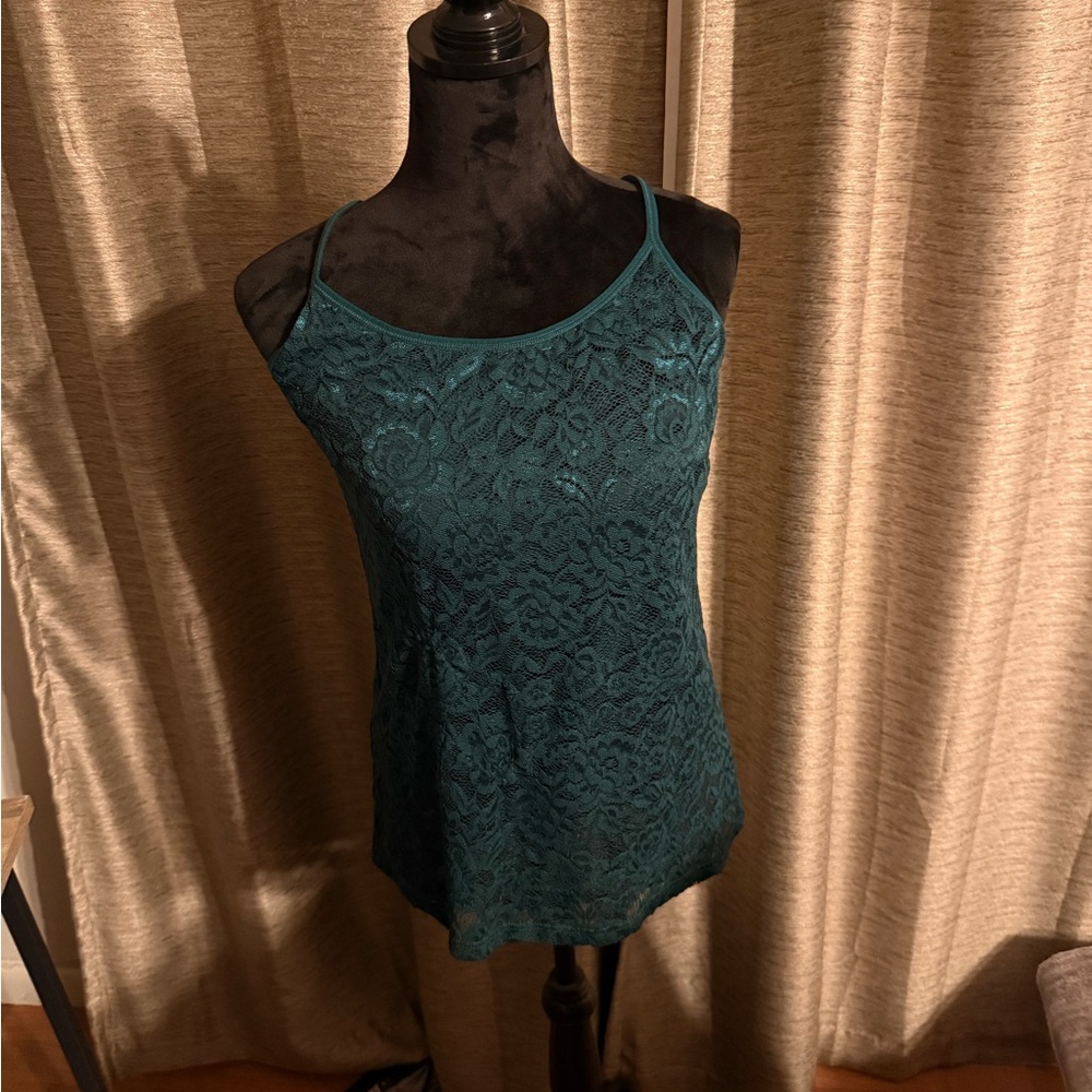 Maurices Green Lace Tank Top.